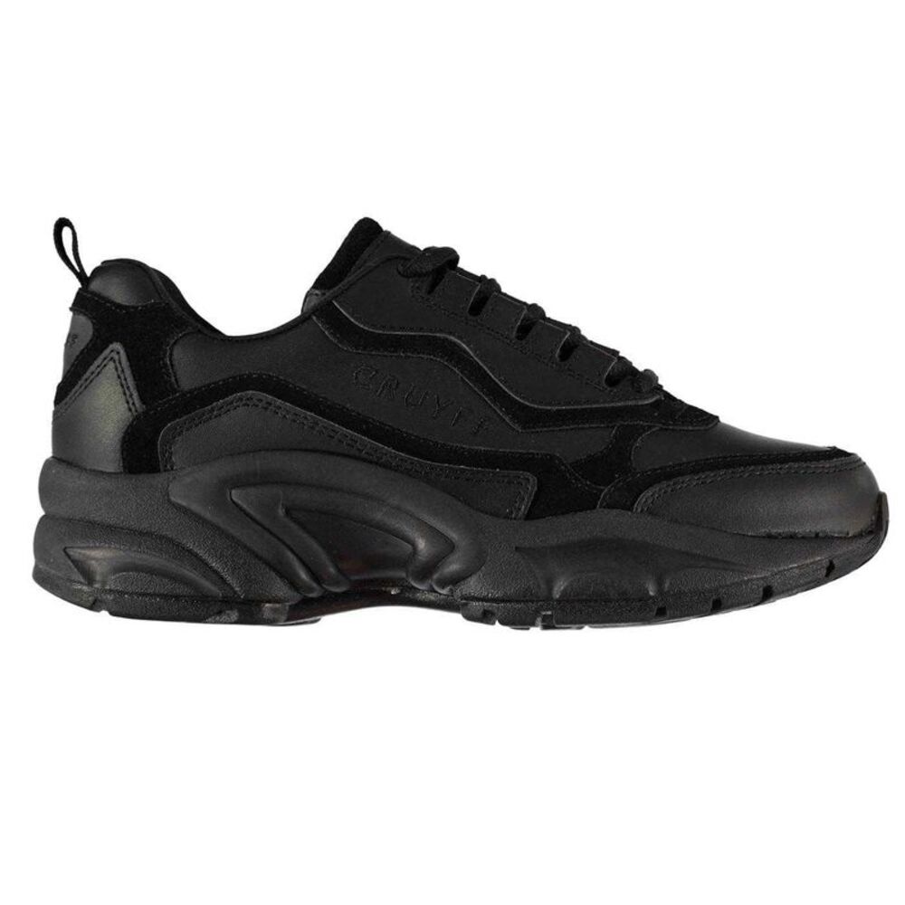 Cruyff Mens Ghillie Logo Chunky Sole Sneakers / Black